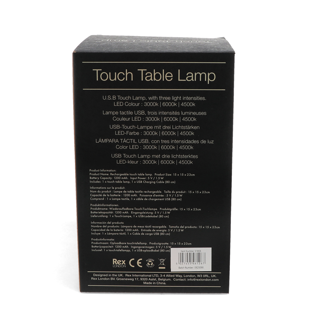 lampe tactile champignon rechargeable usb - bleu