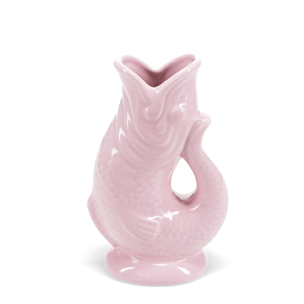 ceramic fish vase - pink
