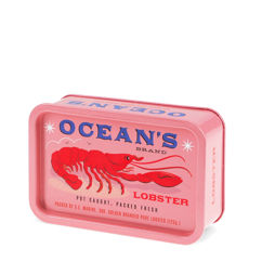 mini storage tin with lid - lobster