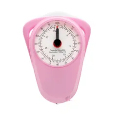 travel scales with tape measure - pink