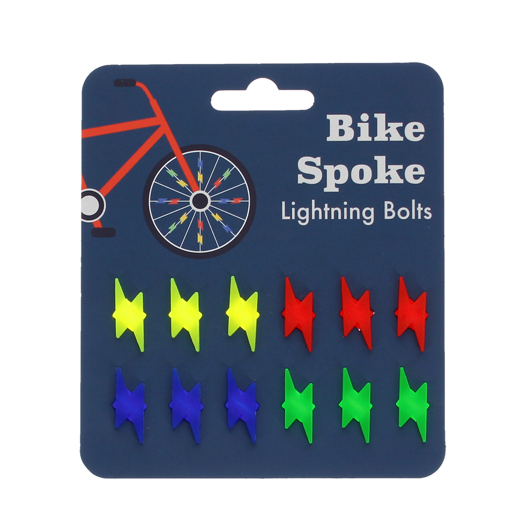bicycle spoke decorations - lightning bolts