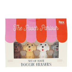 gommes pour dessus de crayons (lot de 4) - salon de toilettage canin