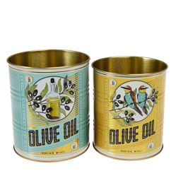 medium storage tins (set of 2) - olive oil