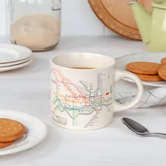 taza de cerámica - tfl mapa del metro