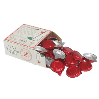lot de 50 couvercles rouge pour bouteilles de laits lot de 50 couvercles rouge pour bouteilles de laits