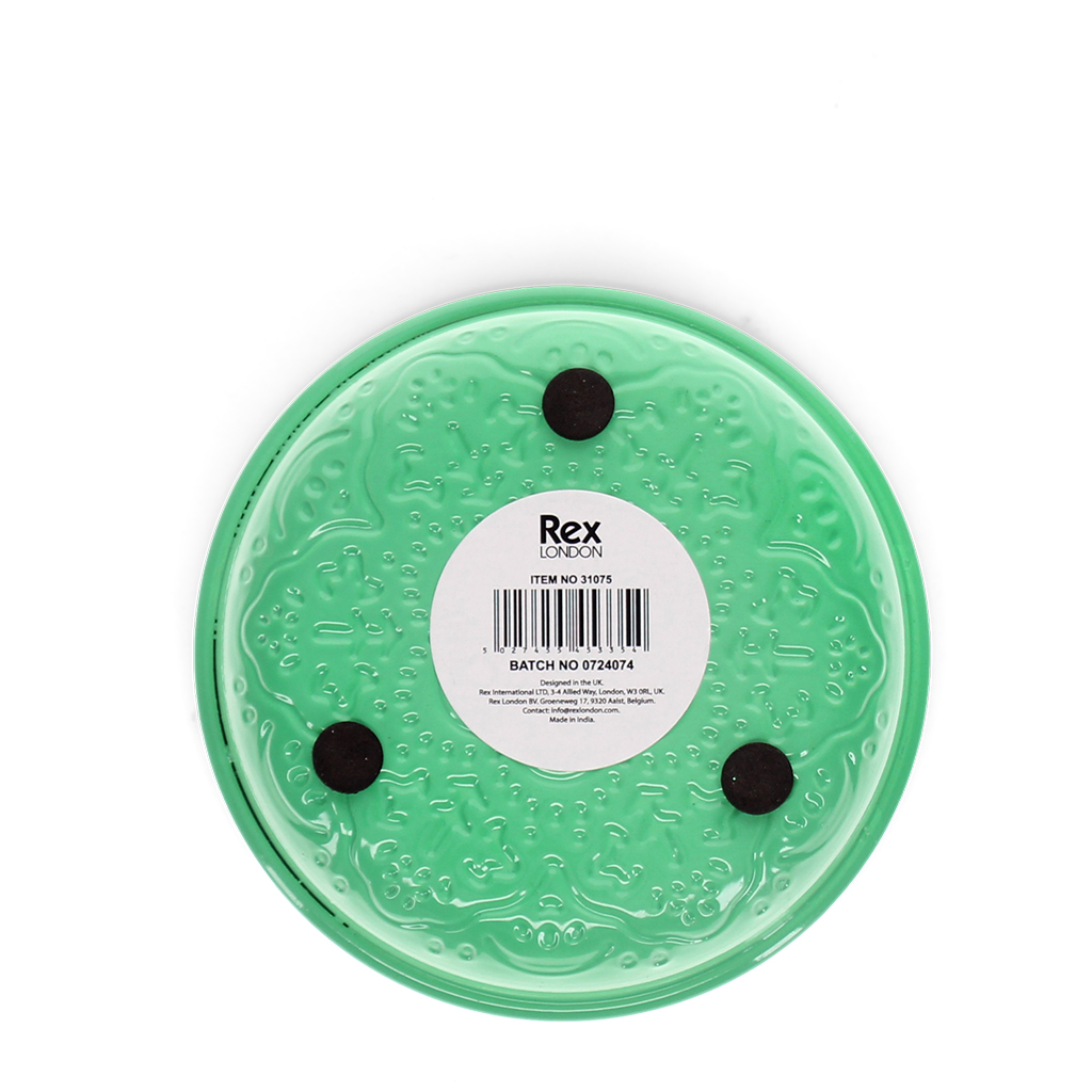 plat à bibelots en émail (10 cm) - vert