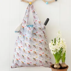 recycled foldaway shopper bag - le bicycle recycled foldaway shopper bag - le bicycle