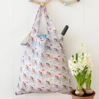 recycled foldaway shopper bag - le bicycle recycled foldaway shopper bag - le bicycle