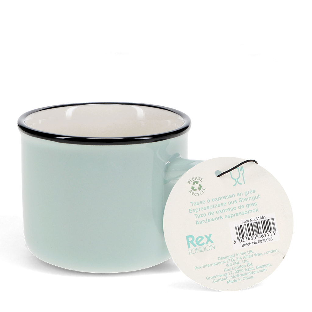 espresso-tasse aus steingut 125 ml - hellblau