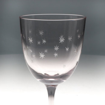 verres à vin gravés étoiles 250ml (lot de 2) - rose