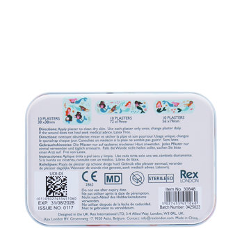 children's plasters in a tin (30 pcs) - mermaid
