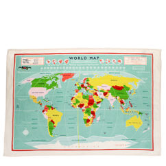 tea towel - world map