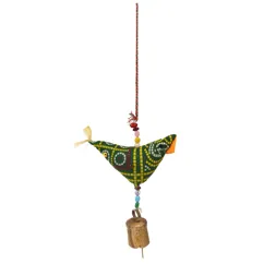 décoration suspendue oiseau en tissu (couleurs assorties)