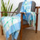 plaid douillet (130 x 155 cm) - bleu