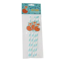 paper straws (pack of 4) - rusty the fox paper straws (pack of 4) - rusty the fox