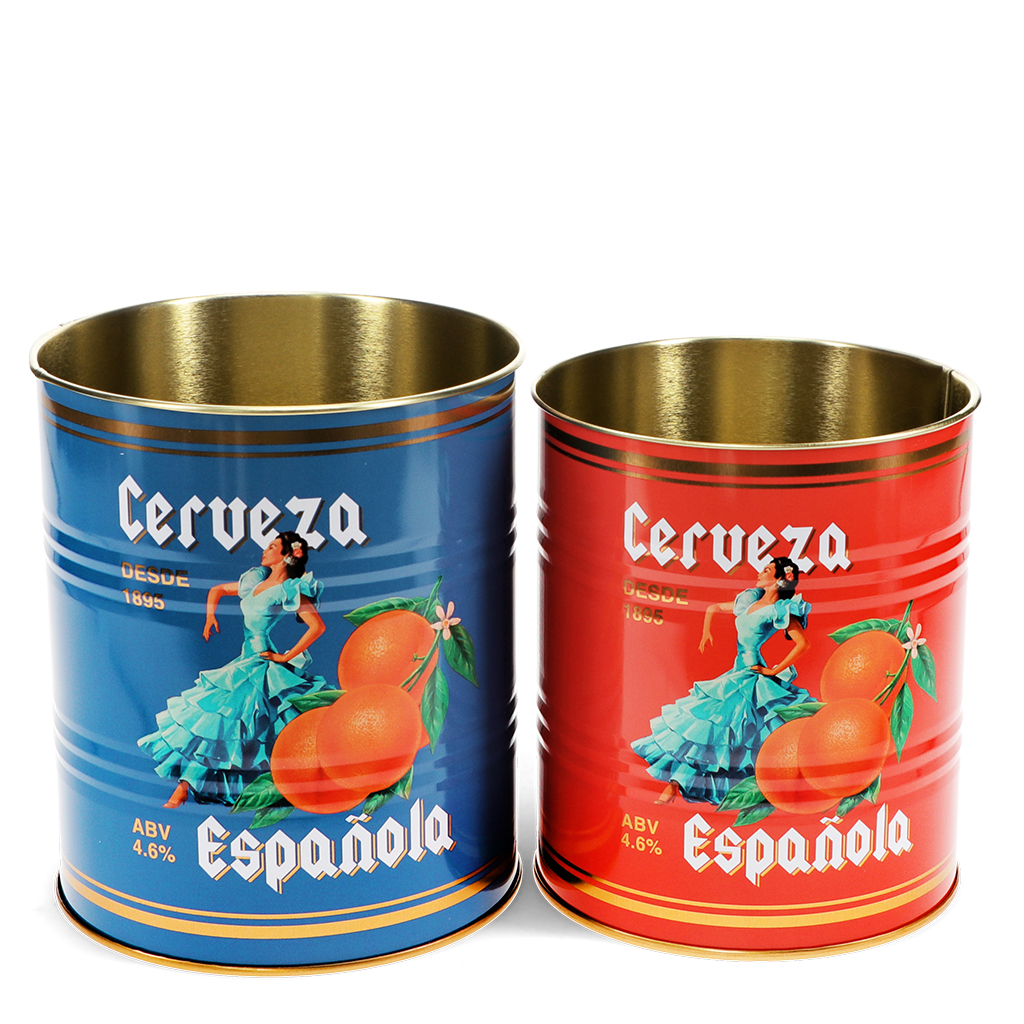 medium storage tins (set of 2) - cerveza española