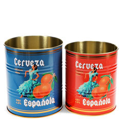 deko-dosen aus metall (2-er set) - cerveza española