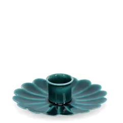 enamel flat flower candle holder - blue enamel flat flower candle holder - blue