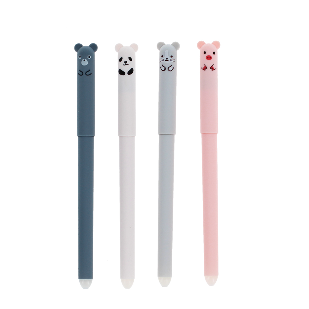 adorable animal erasable gel pens (set of 4) - medley
