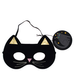 children's dress-up mask - black cat