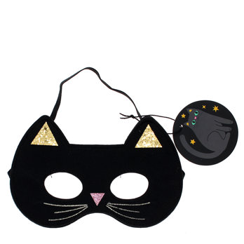 children's dress-up mask - black cat