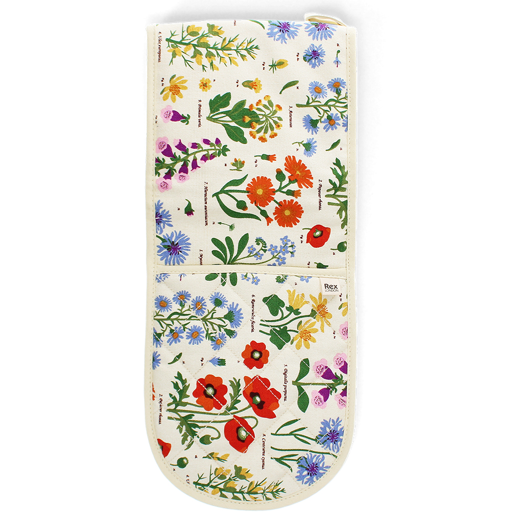double oven glove - wild flowers