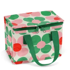 lunch bag - pink and green daisy