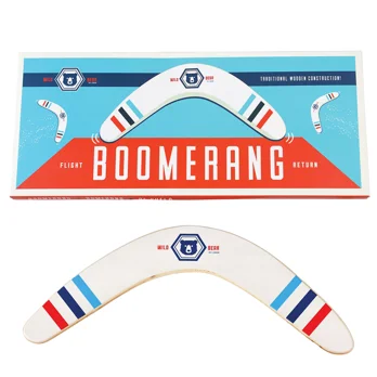 wooden boomerang - wild bear wooden boomerang - wild bear