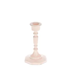 enamel candlestick (13cm) - pink