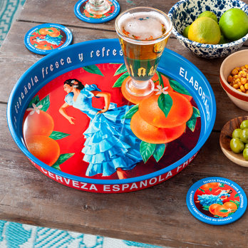 plateau de service rond - cerveza española