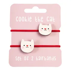 hair ties (set of 2) - cookie the cat