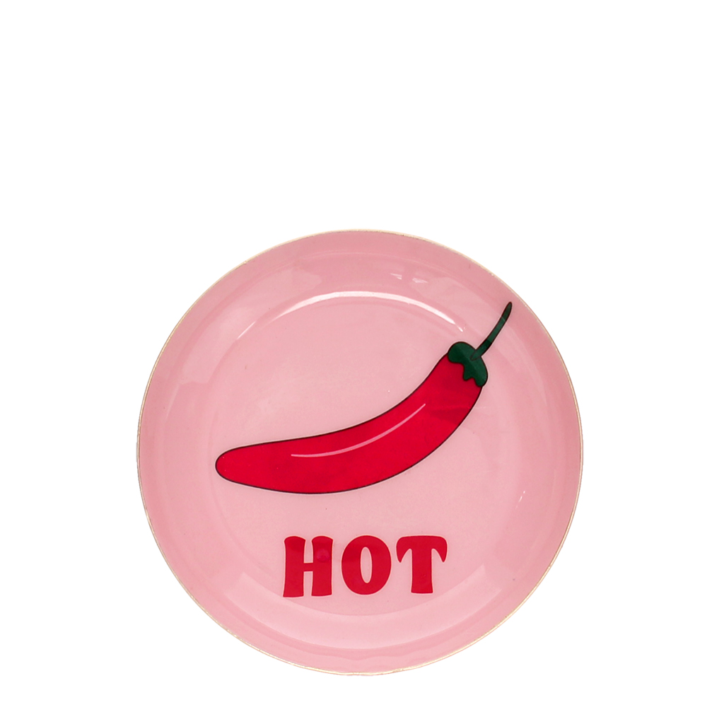mini round enamel trinket dish - chilli pepper