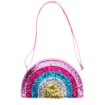 glitzer-handtasche - regenbogen