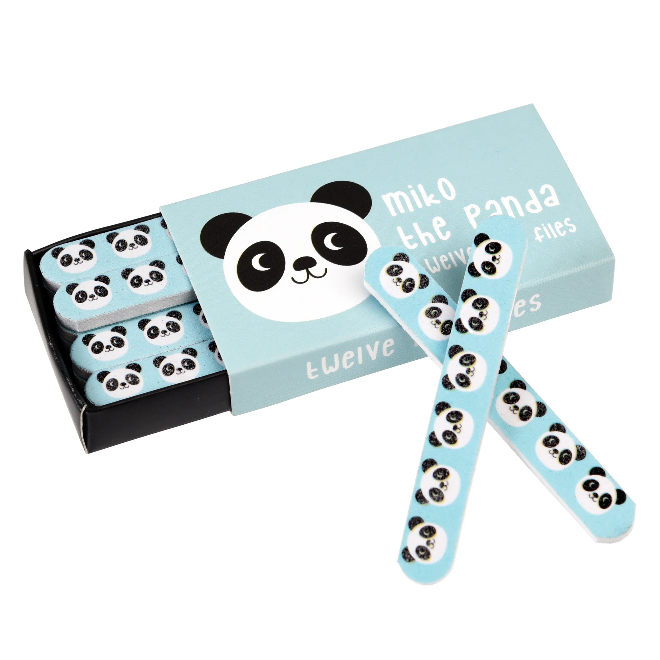 matchbox nail files (pack of 12) - miko the panda