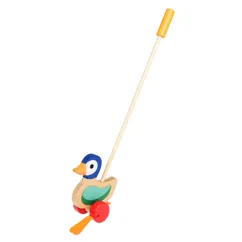 wooden push along flapping duck