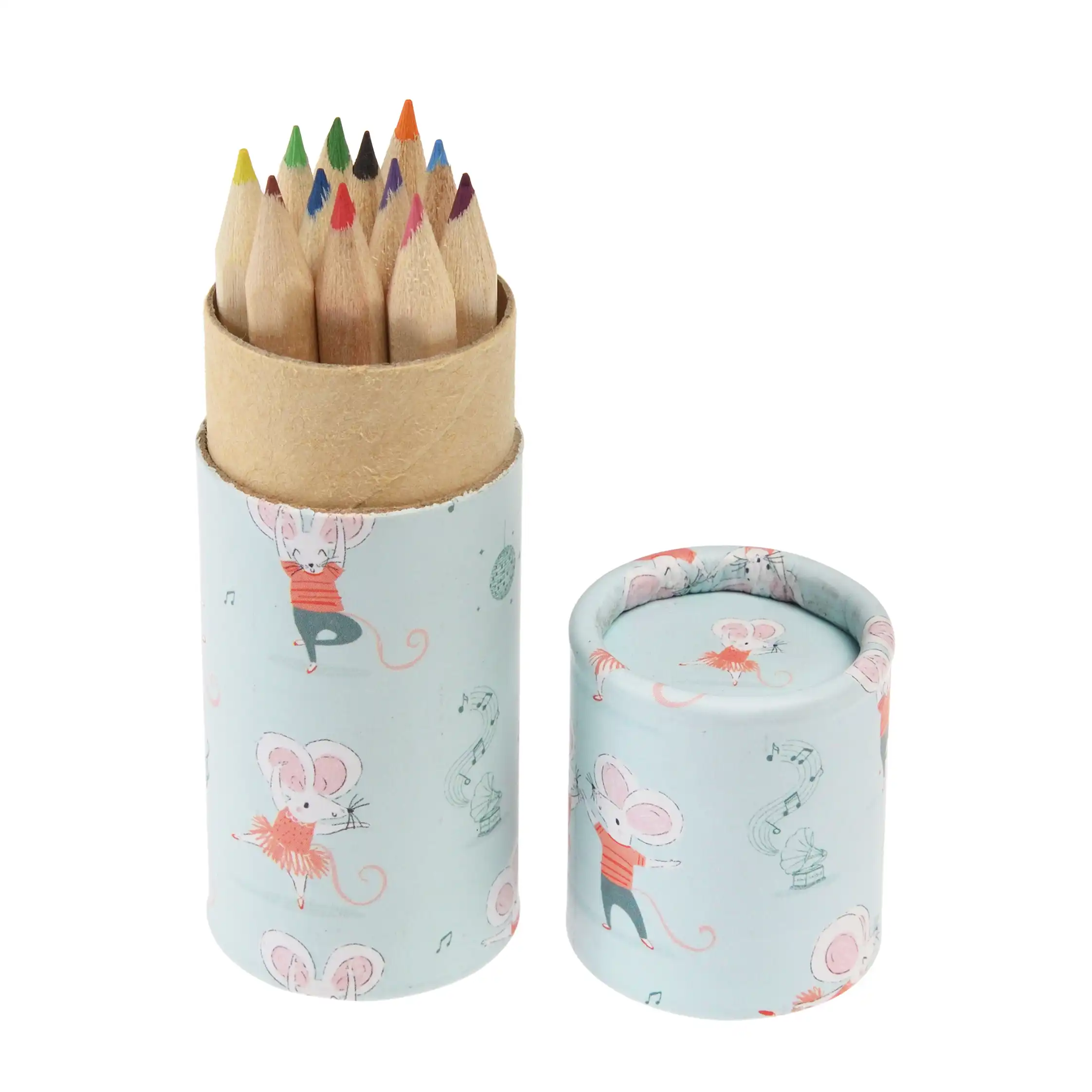 lápices para colorear en un tubo mimi y milo (juego de 12)