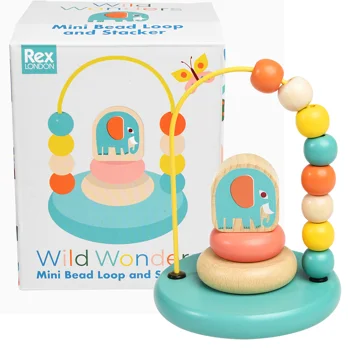 mini bead loop and stacker toy - wild wonders mini bead loop and stacker toy - wild wonders