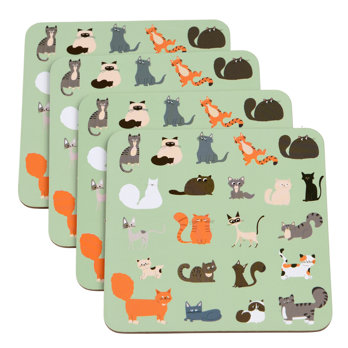 coasters (set of 4) - nine lives
