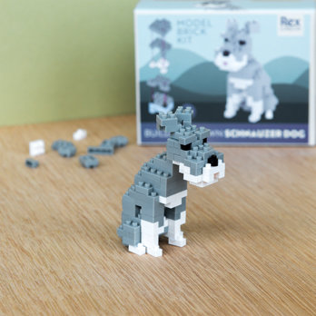 kit de construction de chien en briques - schnauzer