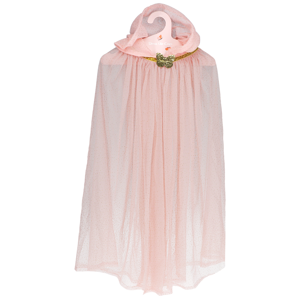 children's glitter cape - light pink