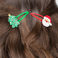 glitter hair clips (set of 4) - christmas