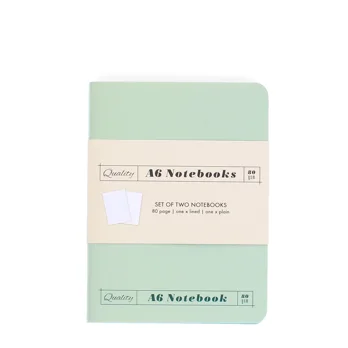 a6 notebooks (set of 2) - green & aqua a6 notebooks (set of 2) - green & aqua