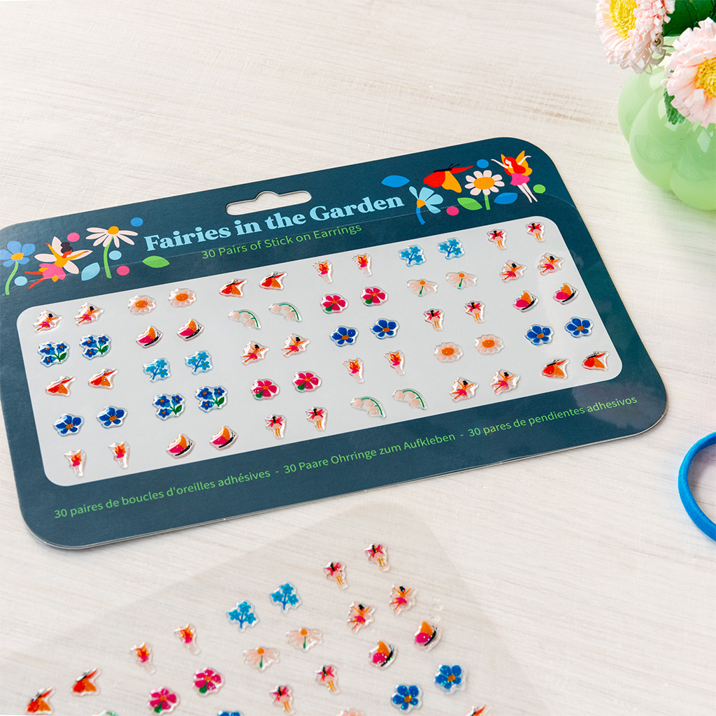 boucles d'oreilles adhesives fairies in the garden