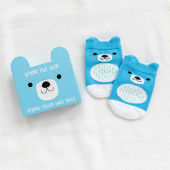 pair of baby socks - bruno the bear