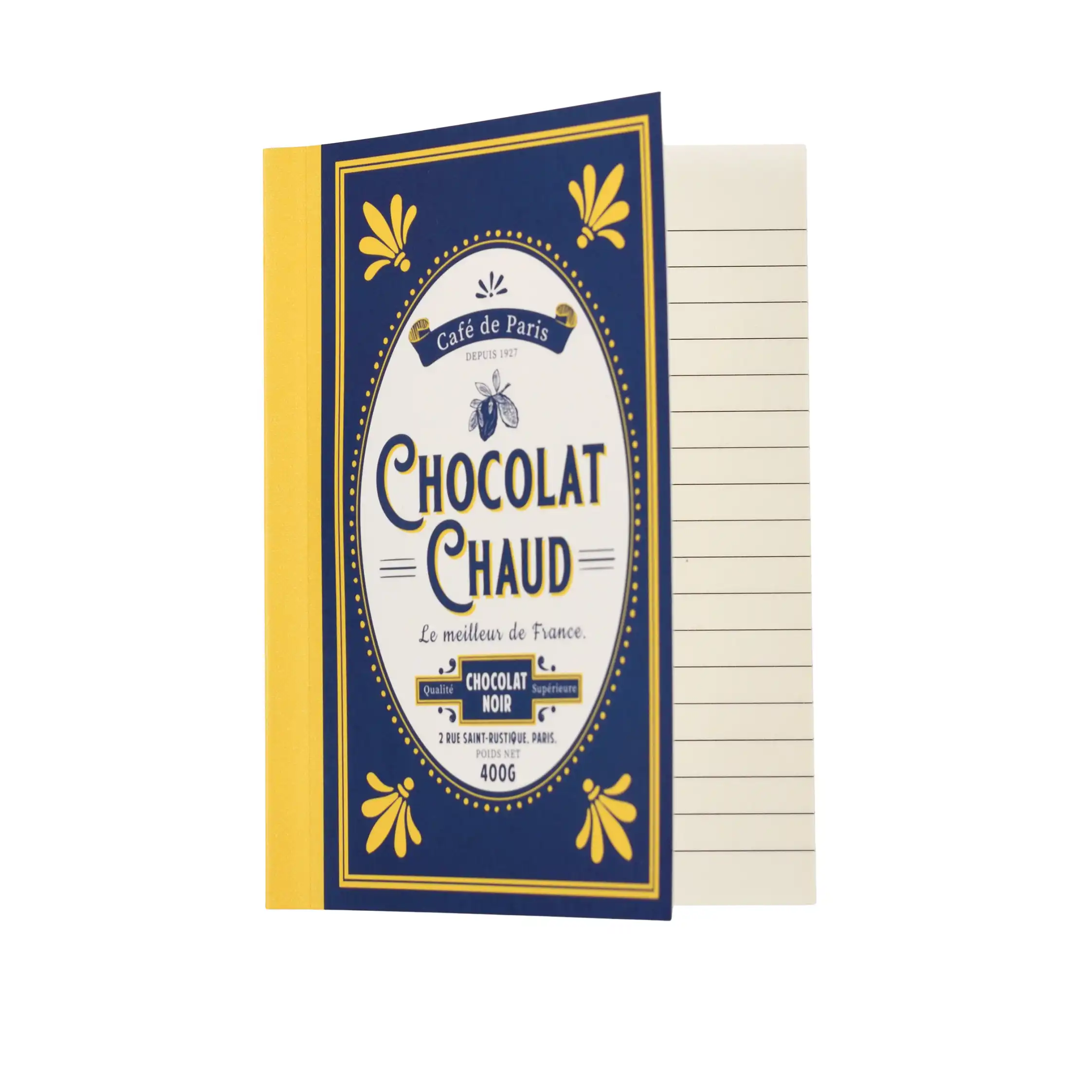 a6 notebook - café de paris "chocolate chaud"