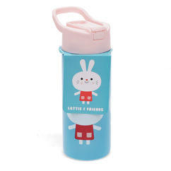 stainless steel bottle with push button lid 500ml - lottie and friends