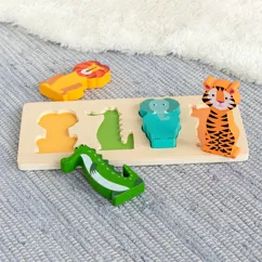 wooden puzzle - colourful creatures wooden puzzle - colourful creatures