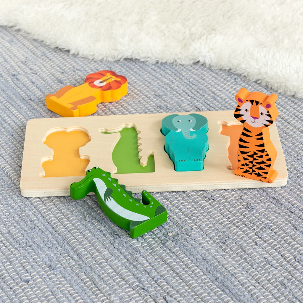wooden puzzle - colourful creatures