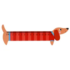 wooden ruler - sausage dog wooden ruler - sausage dog