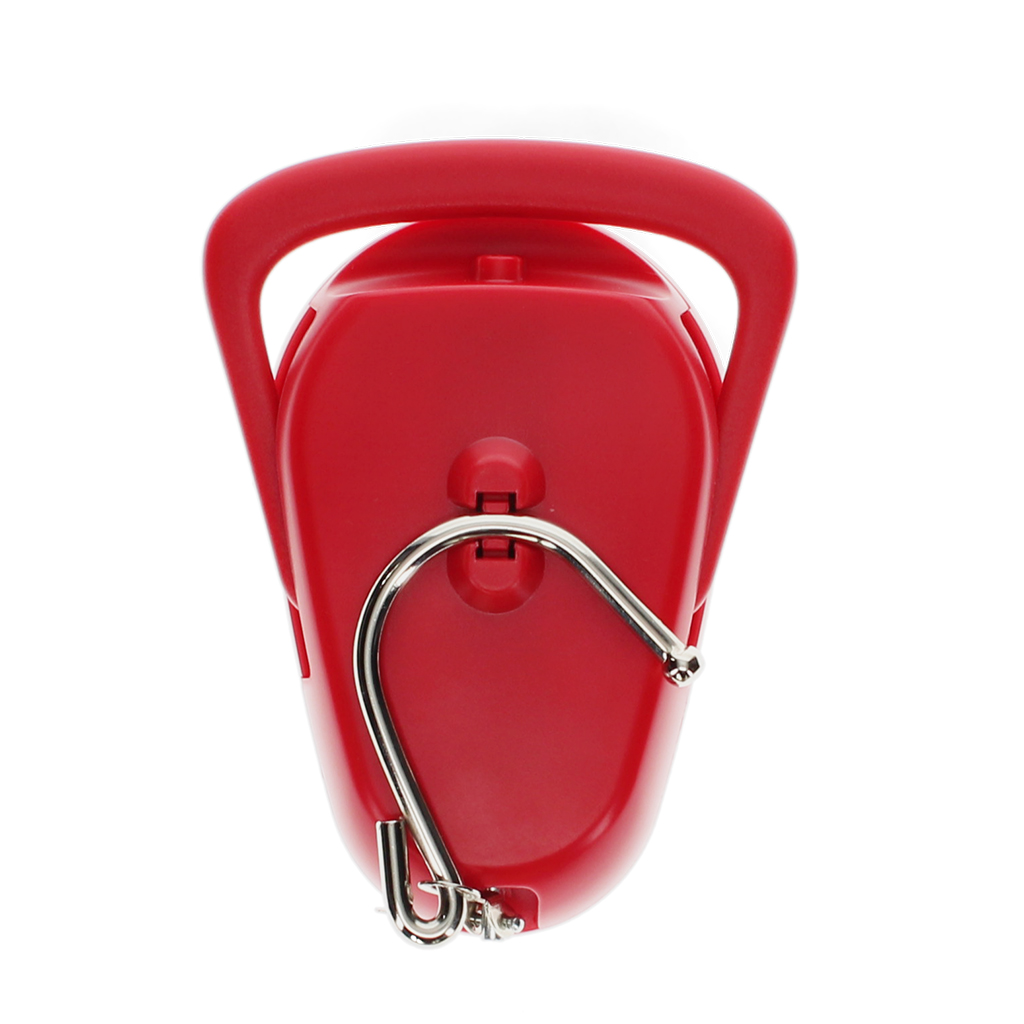 travel scales with tape measure - red